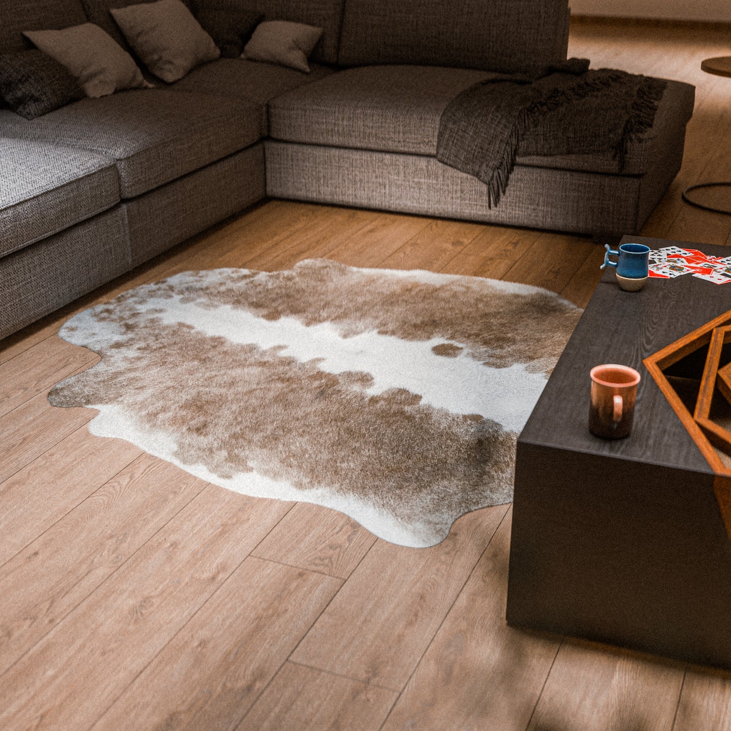 Light Caramel Cowhide Rug #A041 by Hide Hoof