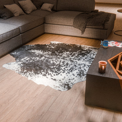 Speckled Dark & White Cowhide Rug #A037 by Hide Hoof