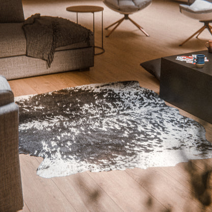 Speckled Dark & White Cowhide Rug #A037 by Hide Hoof