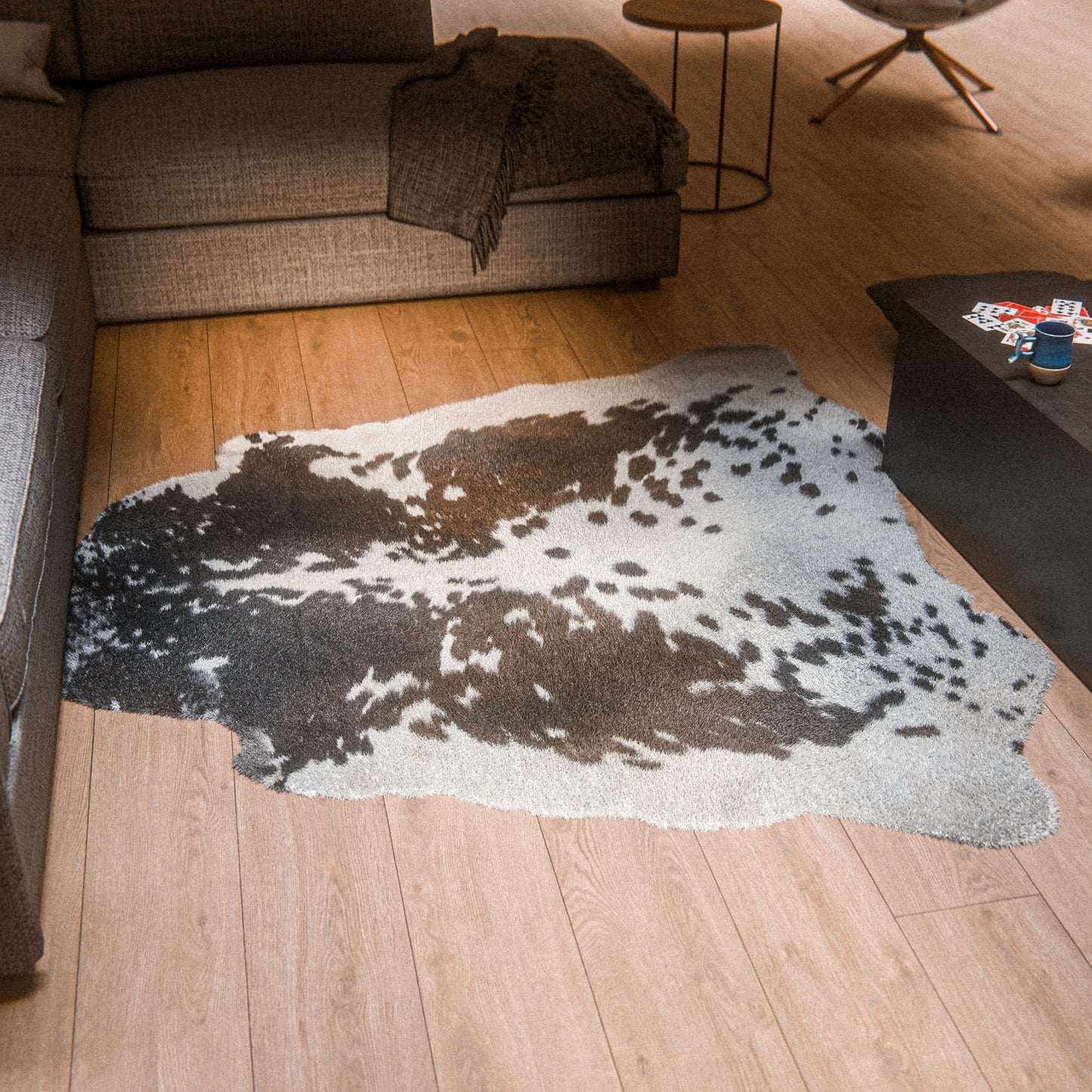 Speckled Tricolor Cowhide Rug #A038 by Hide Hoof