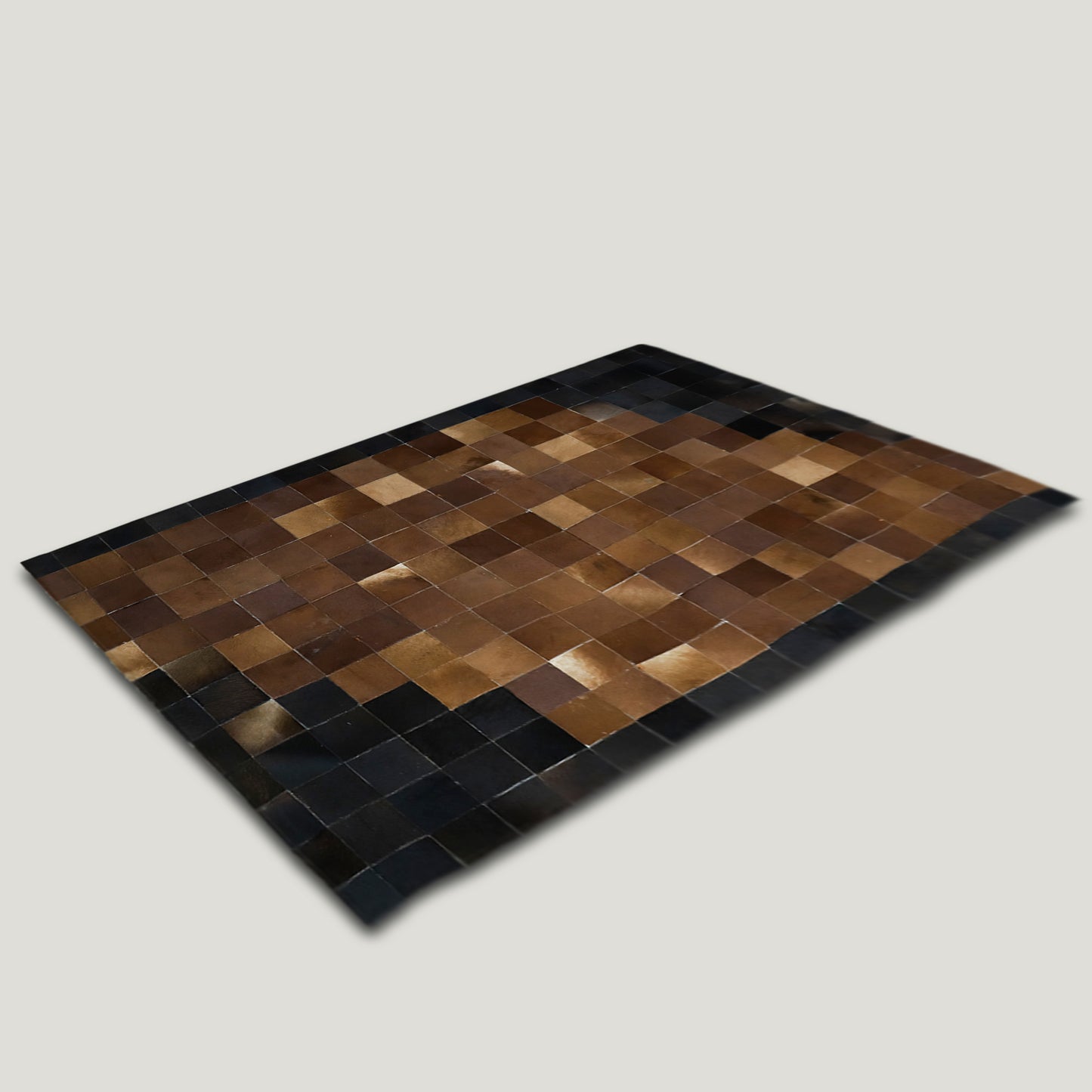 Squared Duo-Color Patchwork Rug #A152 by Hide Hoof