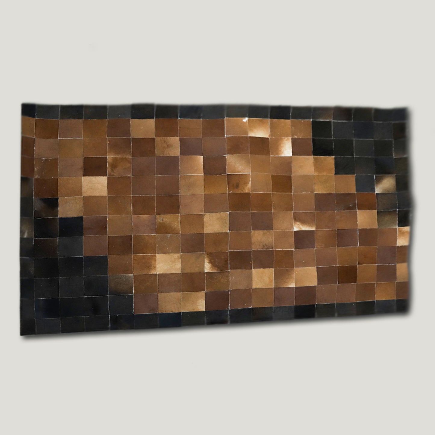 Squared Duo-Color Patchwork Rug #A152 by Hide Hoof