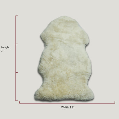 Linen Furry Sheepskin Rug #A203 by Hide Hoof