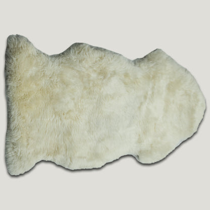 Linen Furry Sheepskin Rug #A203 by Hide Hoof