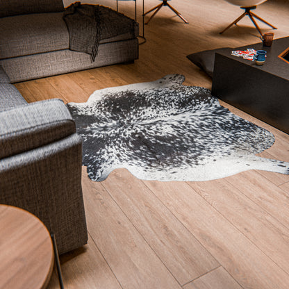 Speckled Dark & White Cowhide Rug #A024 by Hide Hoof