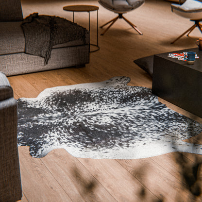 Speckled Dark & White Cowhide Rug #A024 by Hide Hoof