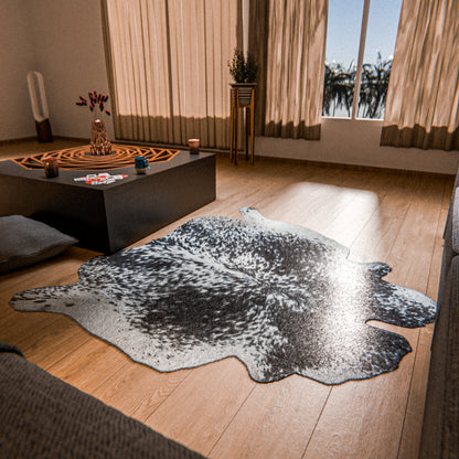 Speckled Dark & White Cowhide Rug #A024 by Hide Hoof