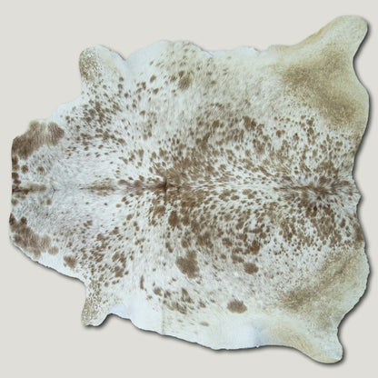 Speckled White & Caramel Brown Cowhide Rug #A025 by Hide Hoof