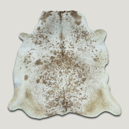 Speckled White & Caramel Brown Cowhide Rug #A025 by Hide Hoof