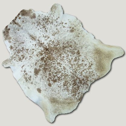 Speckled White & Caramel Brown Cowhide Rug #A025 by Hide Hoof