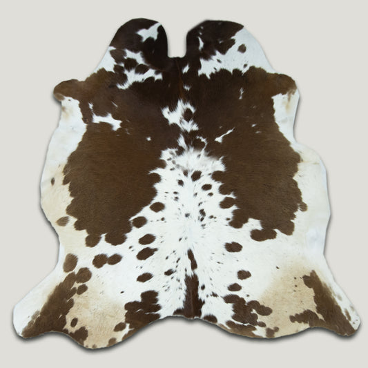 Chocolate and White Cowhide Rug #A026 by Hide Hoof