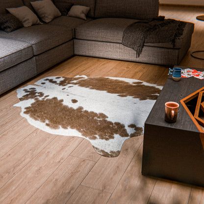 Light Brown & White Cowhide Rug #A027 by Hide Hoof