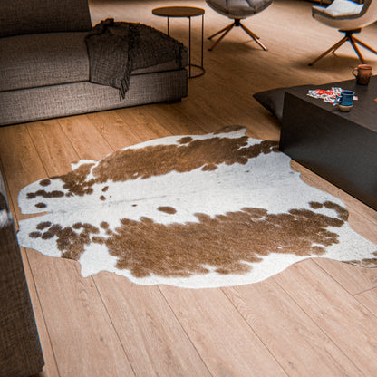 Light Brown & White Cowhide Rug #A027 by Hide Hoof