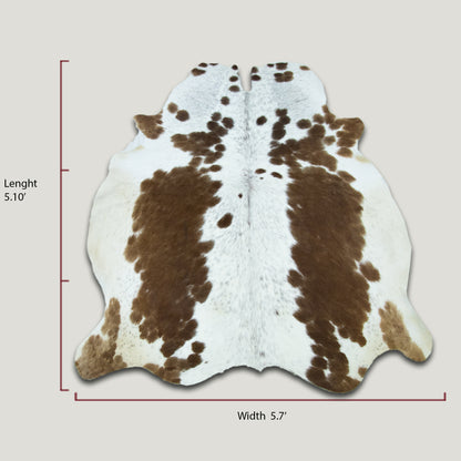 Light Brown & White Cowhide Rug #A027 by Hide Hoof