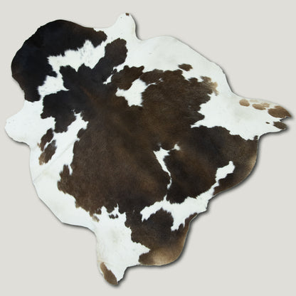 Chocolate and White Cowhide Rug #A028 by Hide Hoof