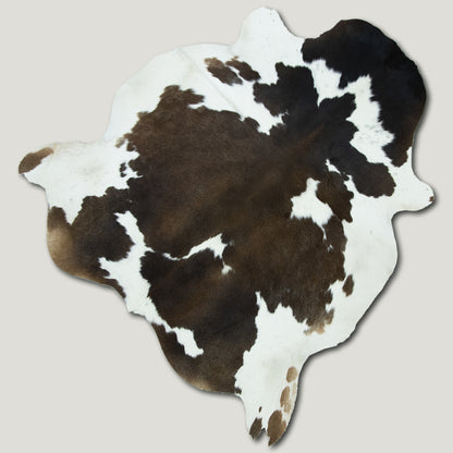 Chocolate and White Cowhide Rug #A028 by Hide Hoof