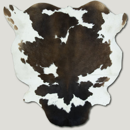 Chocolate and White Cowhide Rug #A028 by Hide Hoof