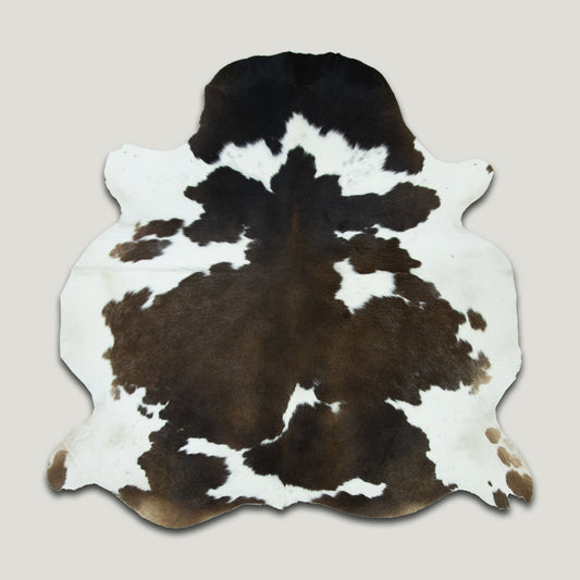 Chocolate and White Cowhide Rug #A028 by Hide Hoof