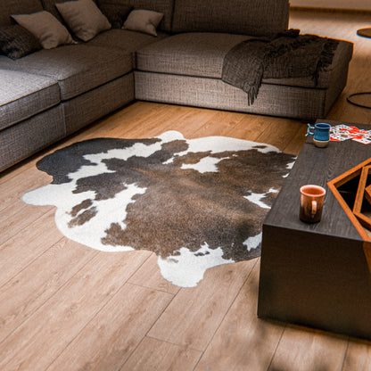 Chocolate and White Cowhide Rug #A028 by Hide Hoof