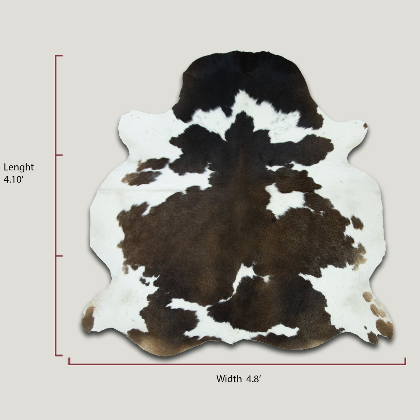 Chocolate and White Cowhide Rug #A028 by Hide Hoof