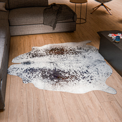 Speckled Dark & White Cowhide Rug #A029 by Hide Hoof