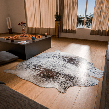 Speckled Dark & White Cowhide Rug #A029 by Hide Hoof