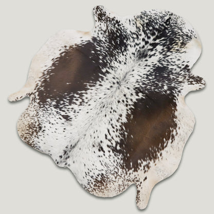 Speckled Dark White & Brown Cowhide Rug #A033 by Hide Hoof