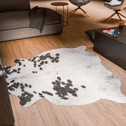 Black & White Cowhide Rug #A034 by Hide Hoof