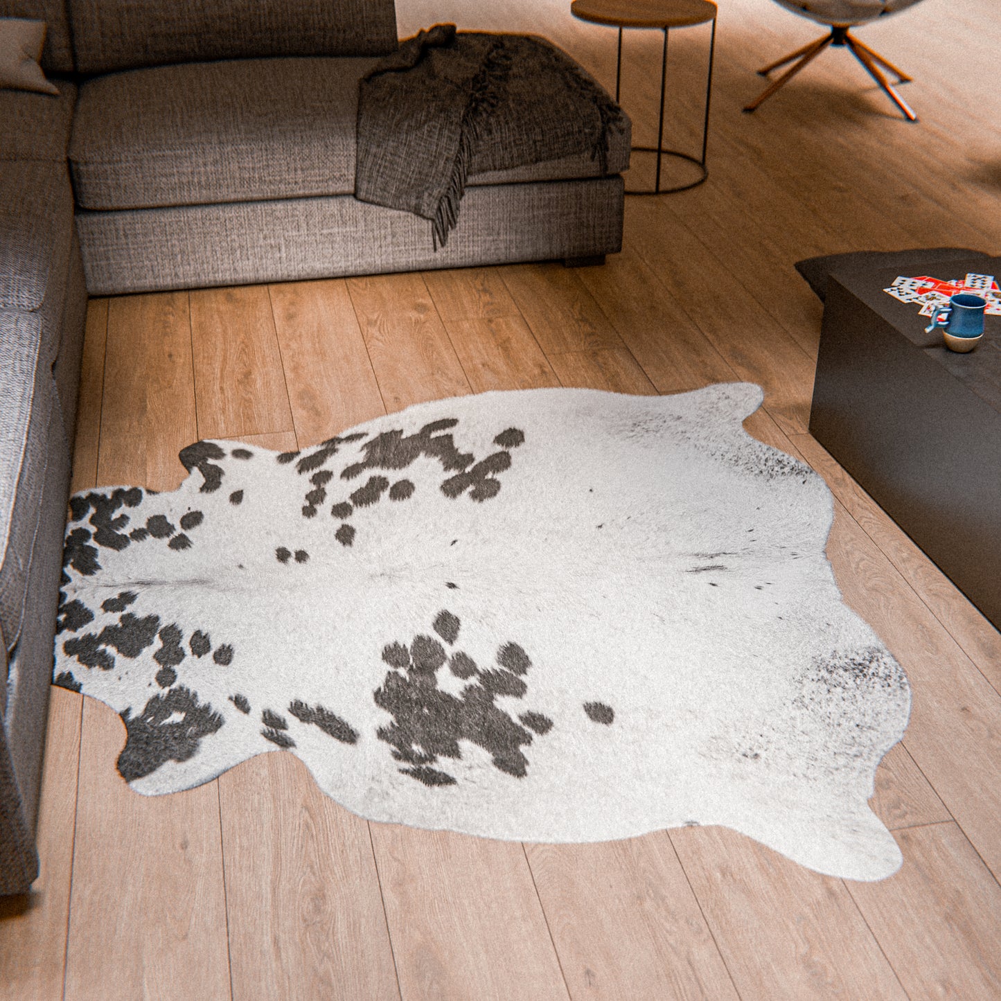 Black & White Cowhide Rug #A034 by Hide Hoof