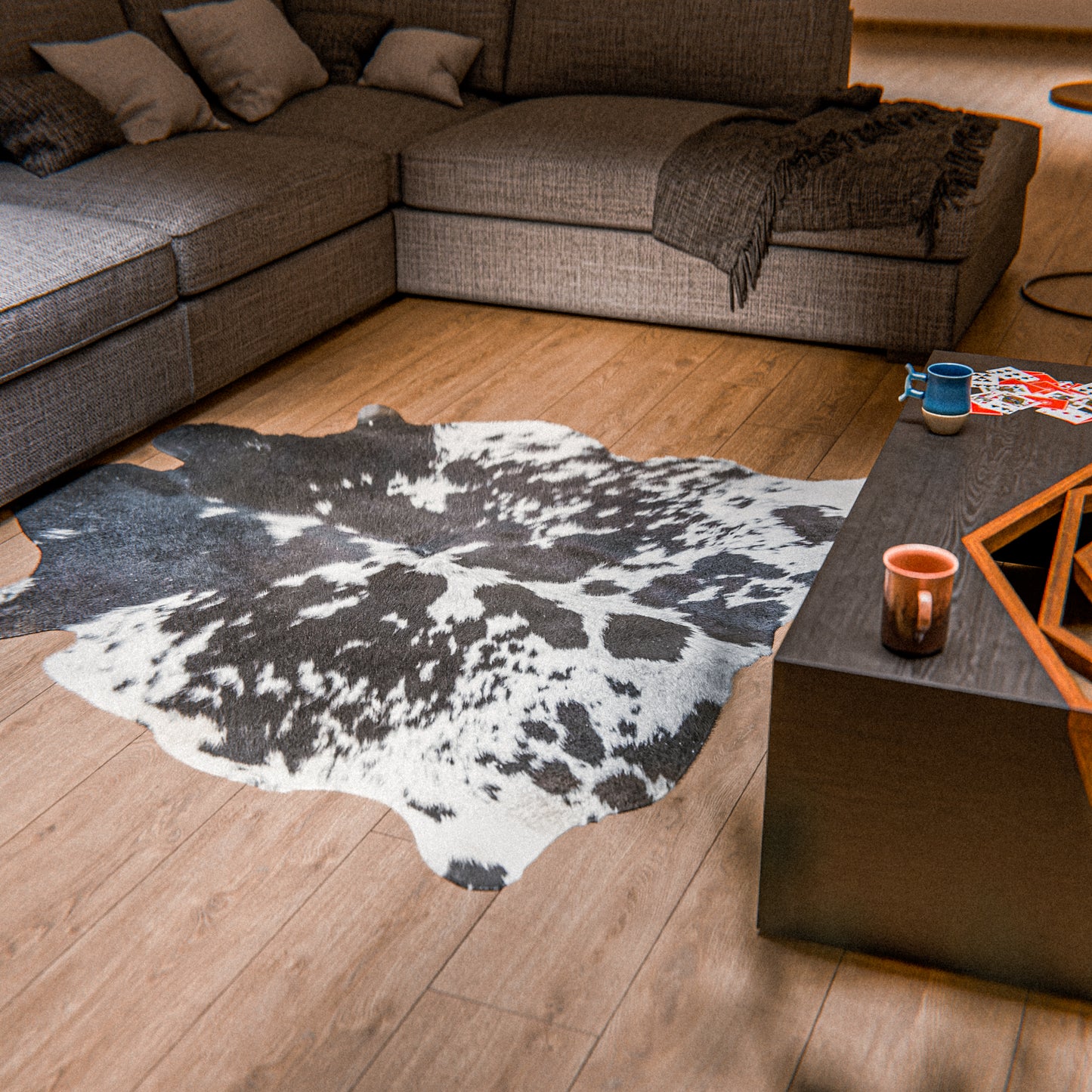 Tricolor Cowhide Rug #A040 by Hide Hoof