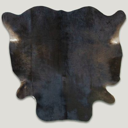 Solid Black Cowhide Rug #A002 by Hide Hoof