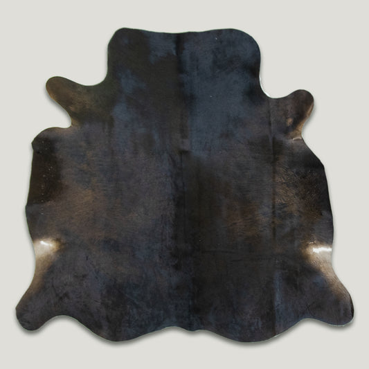 Solid Black Cowhide Rug #A002 by Hide Hoof