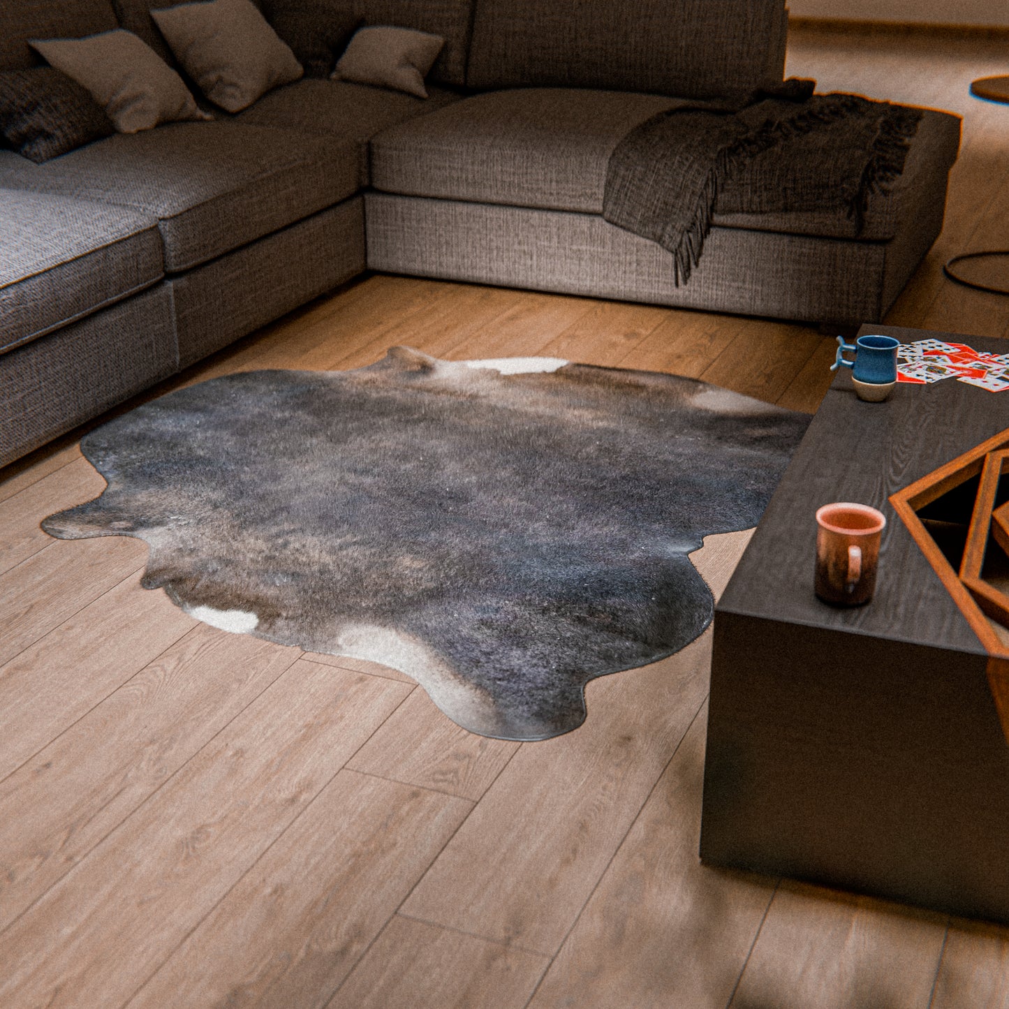 Dark Brindle Cowhide Rug #A014 by Hide Hoof