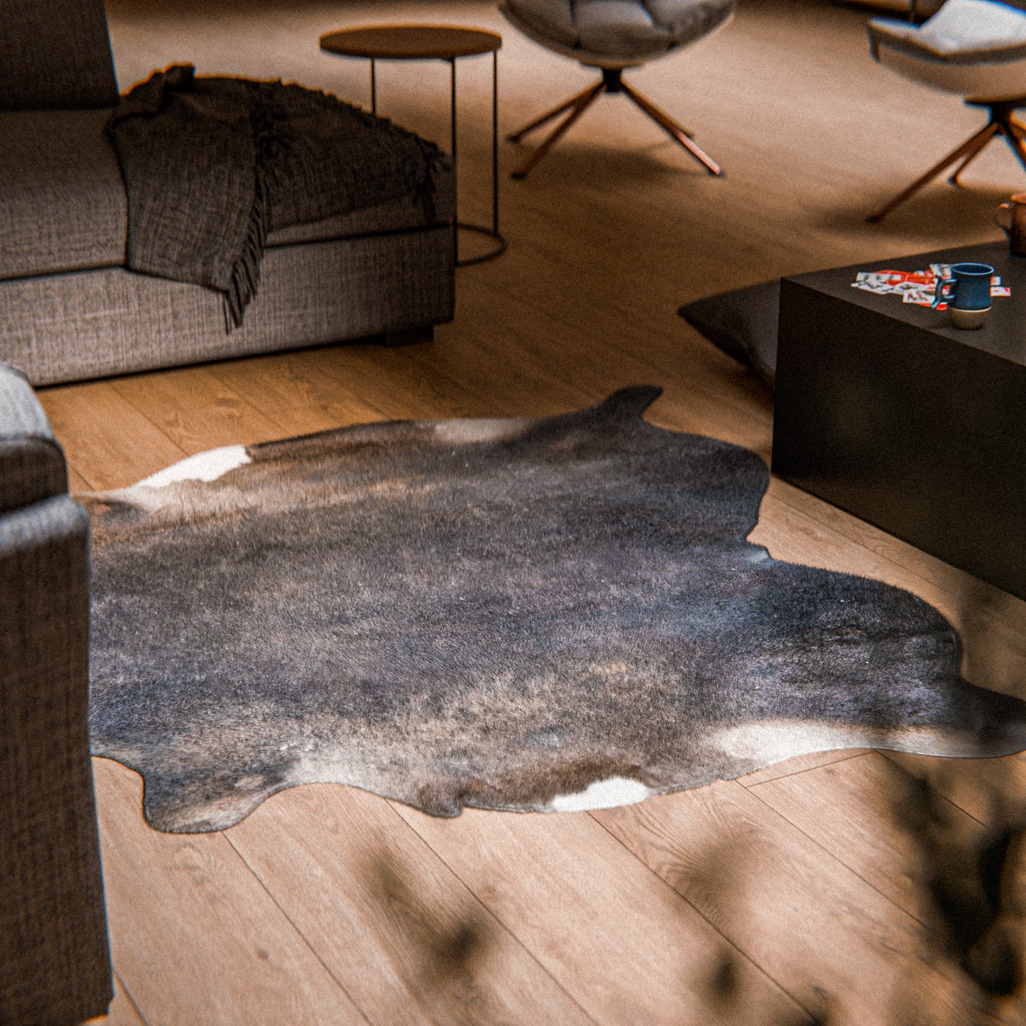 Dark Brindle Cowhide Rug #A014 by Hide Hoof