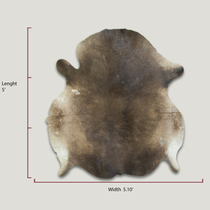 Warm Brown & White Cowhide Rug #A015 by Hide Hoof