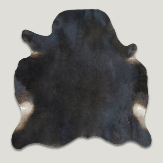 Solid Black Cowhide Rug #A017 by Hide Hoof