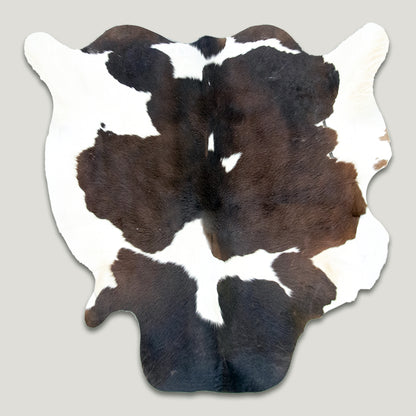 Chocolate and White Cowhide Rug #A018 by Hide Hoof