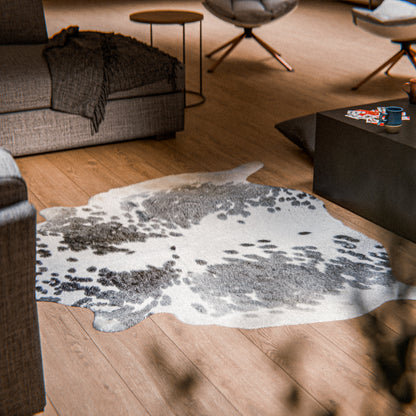 Fade Black and White Cowhide Rug #A019 by Hide Hoof