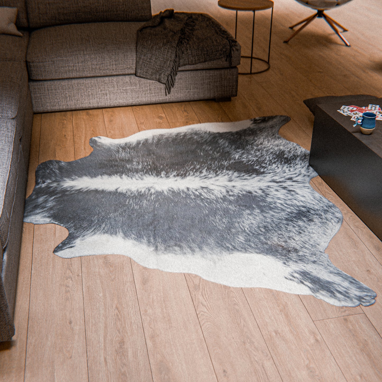 Speckled Black & White Cowhide Rug #A036 by Hide Hoof