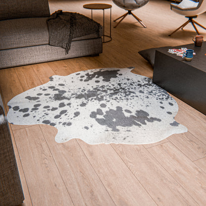 Black and White Cowhide Rug #A001 by Hide Hoof