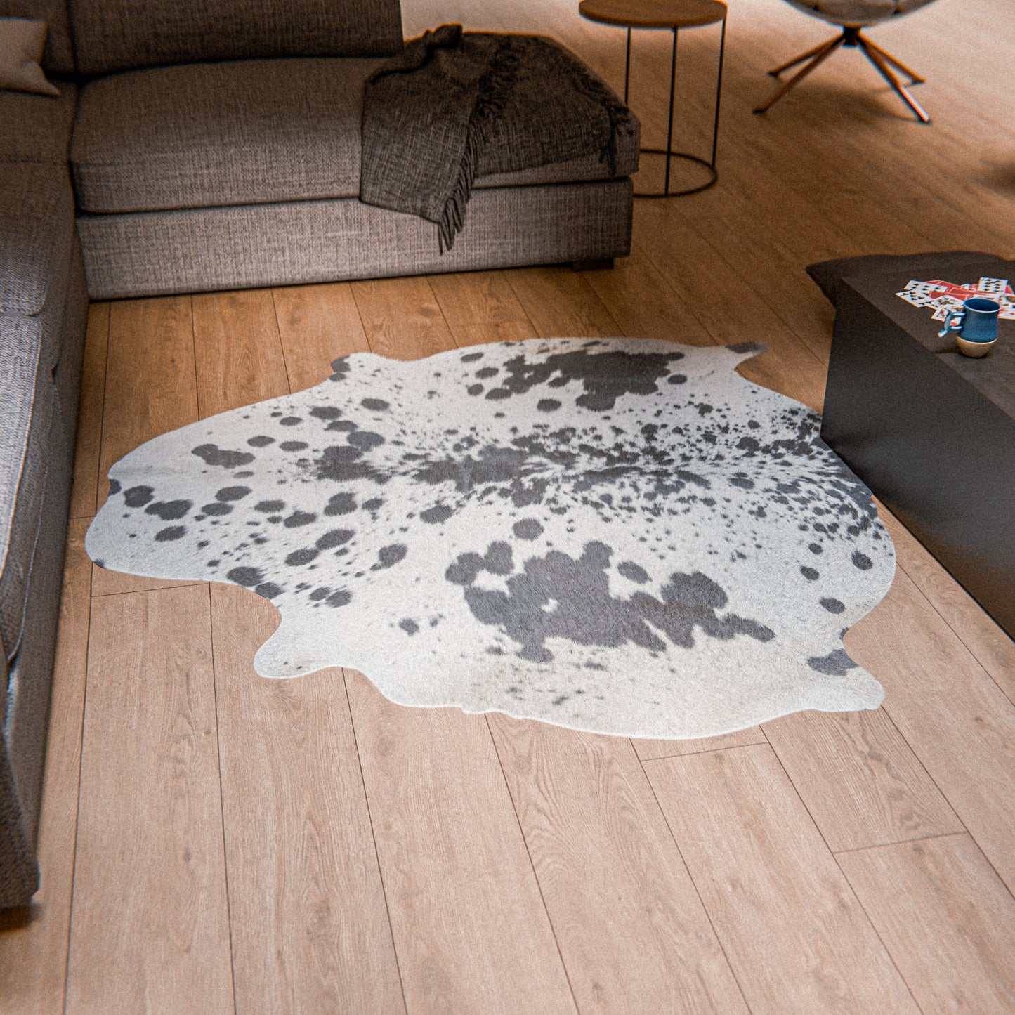 Black and White Cowhide Rug #A001 by Hide Hoof