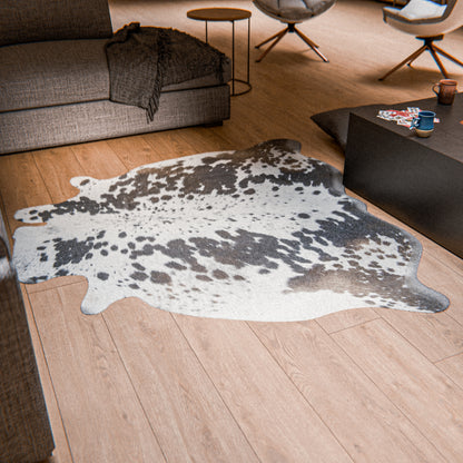 Speckled Dark White Cowhide Rug #A003 by Hide Hoof