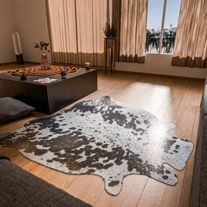 Speckled Dark White Cowhide Rug #A003 by Hide Hoof