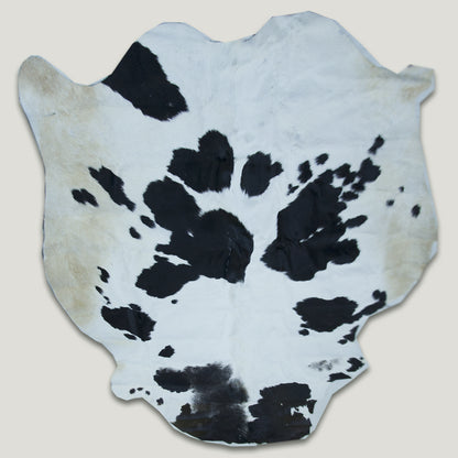 Oval Black & White Cowhide Rug #A006 by Hide Hoof