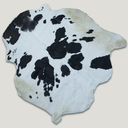 Oval Black & White Cowhide Rug #A006 by Hide Hoof