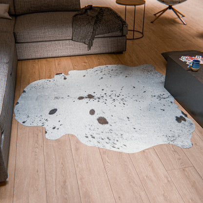 Salt and Pepper Black Cowhide Rug #A007 by Hide Hoof