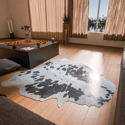 Black and White Cowhide Rug #A008 by Hide Hoof