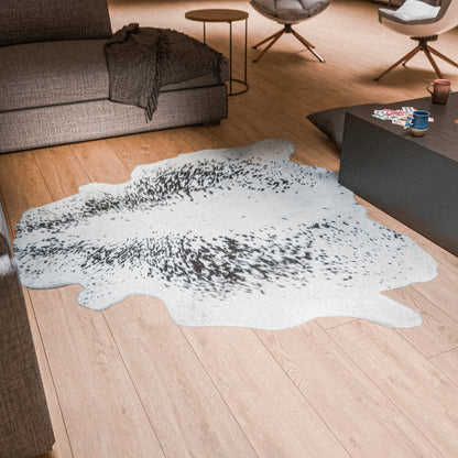 Speckled Dark & White Cowhide Rug #A009 by Hide Hoof