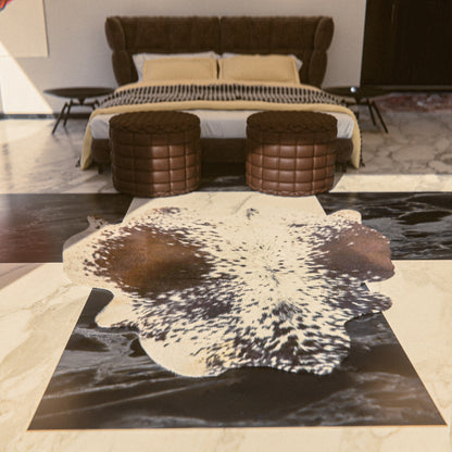 Speckled Chocolate & White Cowhide Rug #A032 by Hide Hoof