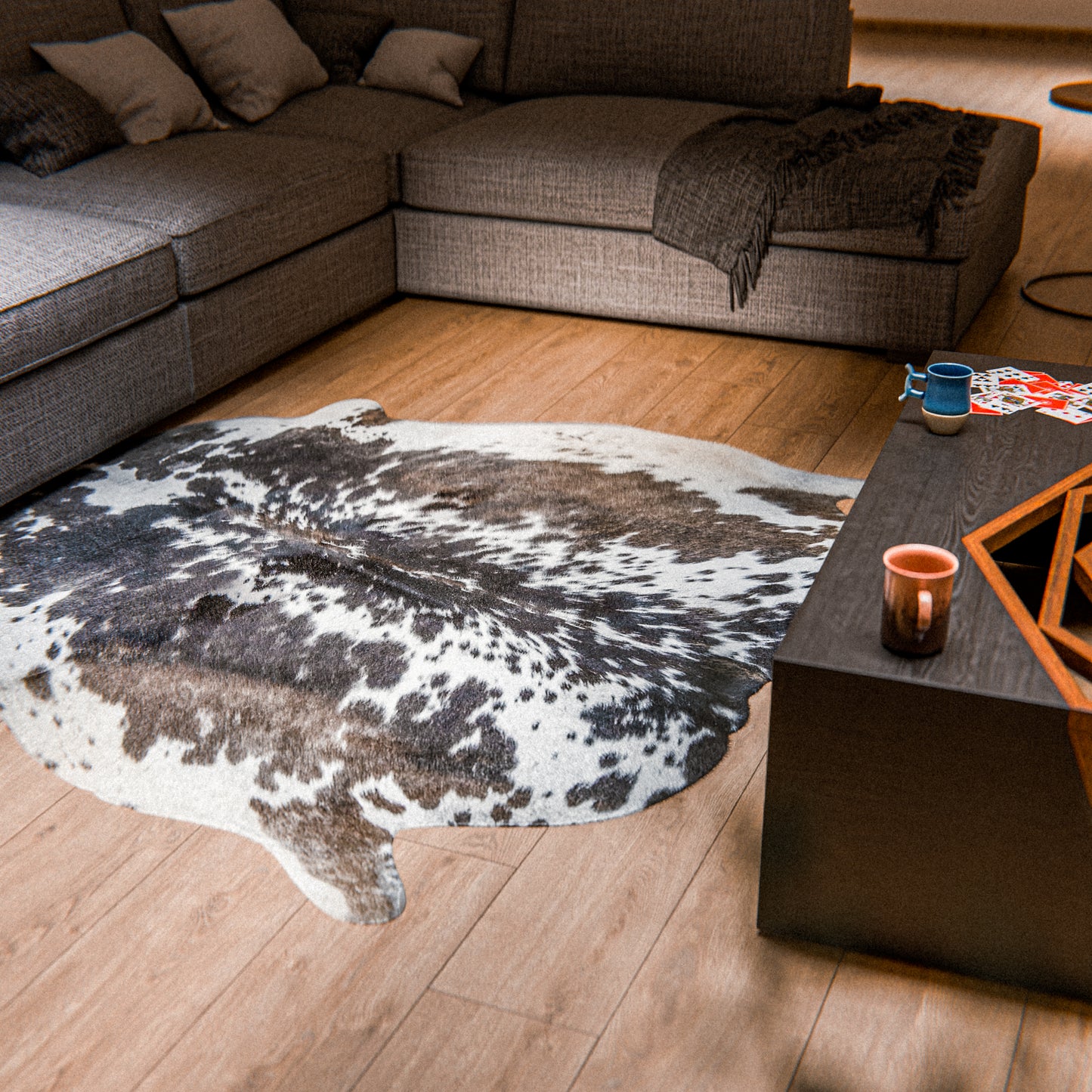 Tricolor Cowhide Rug #A035 by Hide Hoof